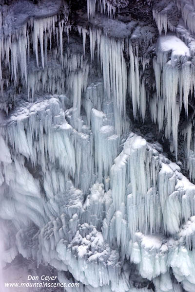 Image of icicles at Snoqualmie Falls in winter