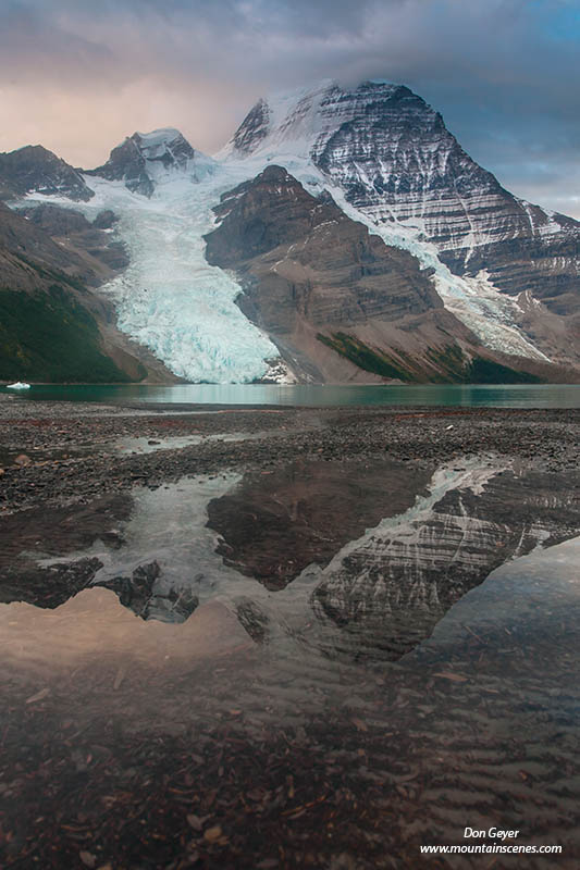 Image of Mount Robson reflection, storm clouds