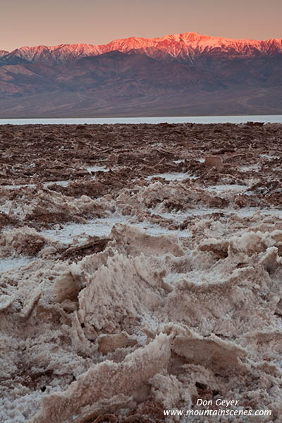 Image of Telescope Peak above Badwater, Death Valley