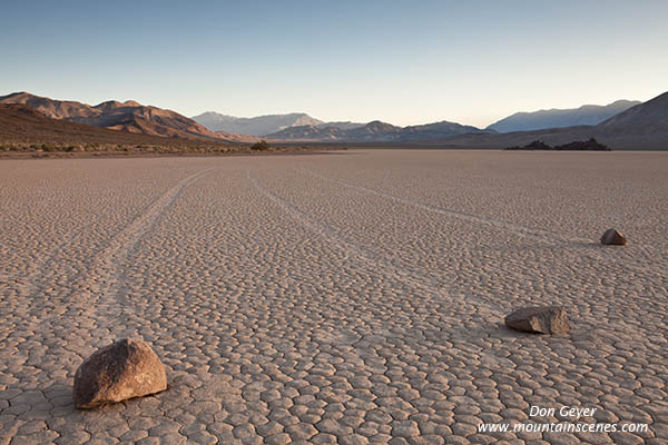 Image of sliding rocks, The Racetrack, Death Valley