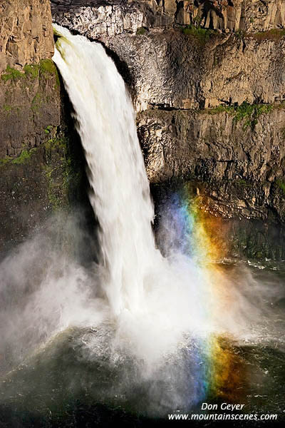 Image of Palouse Falls and Rainbow