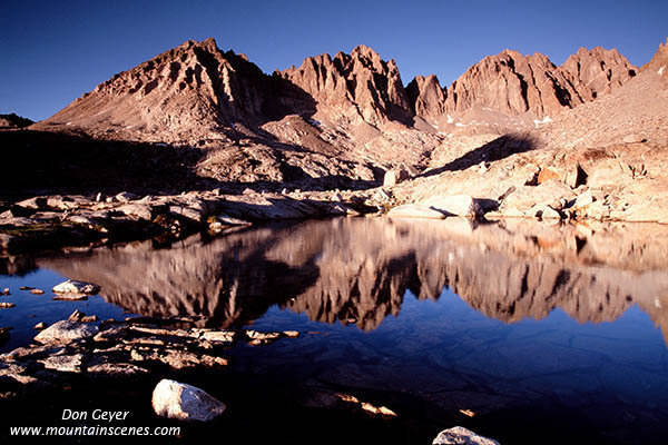 Image of Palisades reflected in Dusy Basin