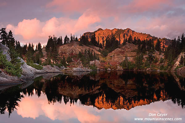 Image of Rampart Lakes, Alta Mountain, reflection