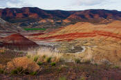 Image of the Painted Hills at sunset, John Day
