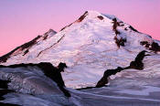 Image of Mount Baker with Pink Skies at sunrise, North Cascades