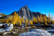 Image of Prusik Peak and fall Larches, Enchantment Lakes