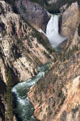 Image of Lower Falls from Artist Point, Yellowstone National Park.