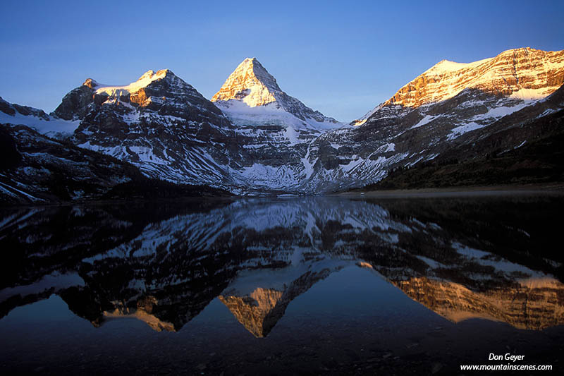 Image of Mount Assiniboine reflected in Lake Magog