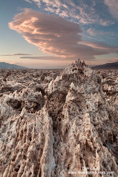 Image of Devil's Golf Course at sunset, Death Valley