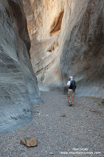 Image of hiker in Fall Canyon, Death Valley