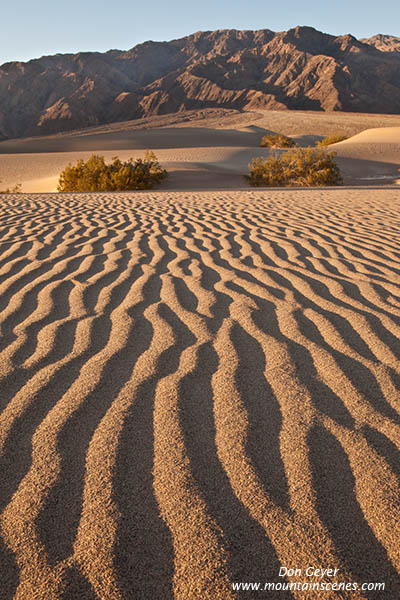 Image of Tucki Mountain above Mesqite Sand Dunes, Stovepipe Wells