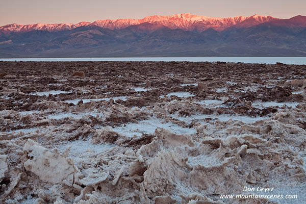 Image of Telescope Peak, Panimint Range above Badwater, Death Valley