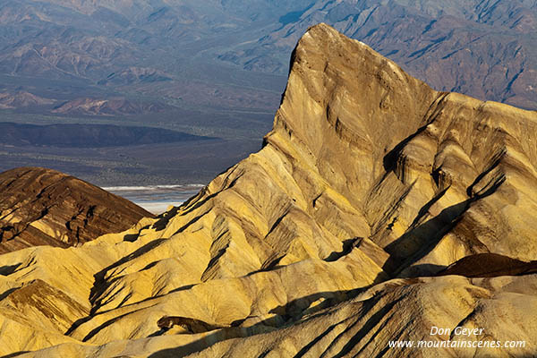 Image of Manly Beacon from Zabriske Point, Death Valley