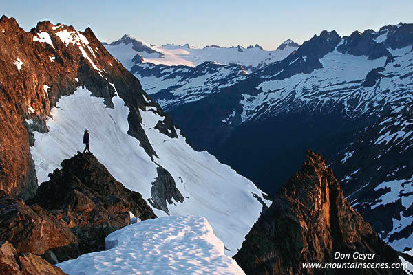 Image of Climber at Cache Col