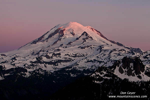 Image of Sunrise on Mount Rainier from Shriner Peak