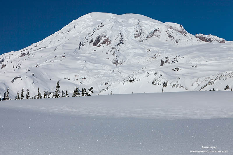 Mount Rainier in winter, Mazama Ridge