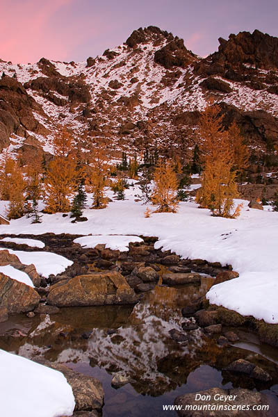 Image of Ingalls Peak, Headlamp Basin, reflection, fall