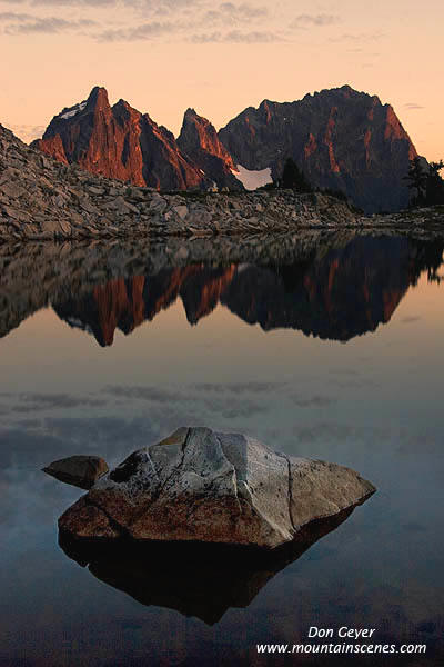 Image of Tank Lakes, reflection, sunset