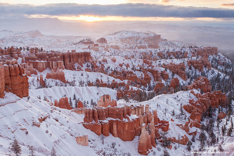 Image of Bryce Canyon, winter snow