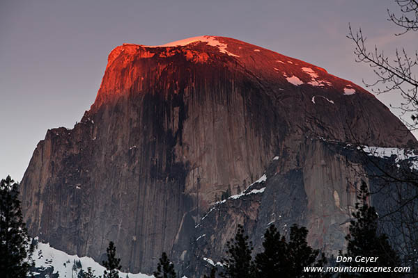 Alpenglow on Half Dome