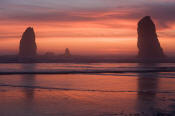 Image of Sunset at Canon Beach, Oregon Coast