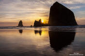 Image of Cannon Beach at sunset