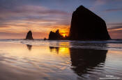 Image of Cannon Beach at sunset