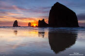 Image of Cannon Beach at sunset