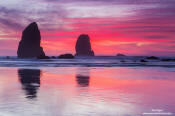 Image of Cannon Beach at sunset