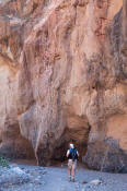 Image of hiker in Fall Canyon, Death Valley