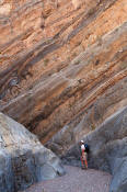 Image of hiker in Fall Canyon, Death Valley