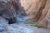 Image of hiker in Fall Canyon, Death Valley