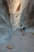 Image of hiker in Fall Canyon, Death Valley