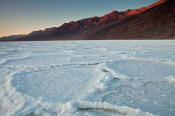 Image of Badwater Salt Pan, Amargosa Range, sunset, Death Valley