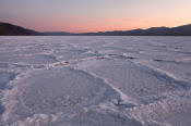 Image of Badwater Salt Pan at sunset, Death Valley