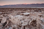 Image of Badwater Salt Pan, Panimint Range, sunrise, Death Valley