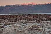 Image of Badwater Salt Pan, Panimint Range, sunrise, Death Valley