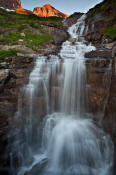 Image of Haystack Falls along Going-to-the-Sun Road in Glacierk.