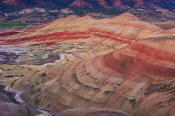 Image of Painted Hills at sunset, John Day