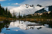 Image of Mount Challenger reflection, Tapto Lakes, Pickets, North Cascades