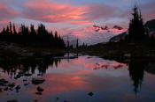 Image of Mount Challenger reflection, Tapto Lakes, Pickets, North Cascades