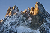 Image of Liberty Bell and South Early Winters Spire, winter, North Cascaddes