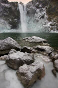 Image of Snoqualmie Falls in Winter