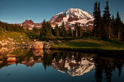 Image of Mount Rainier reflection, Spray Park