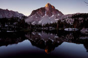 Reflection in Emerald Lake at Sunset