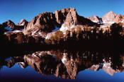 Palisades reflected in Sixth Lake