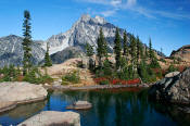 Image of Mount Stuart above Ingalls Lake, fall