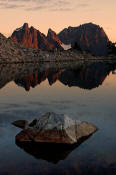 Image of Tank Lakes reflection, Bears Breast, Summit Chief, Alpine Lakes