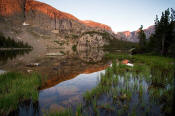 Image of Windy Mountain reflected in Cook Lake, Wind Rivers