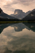 Image of Squaretop Mountain reflected in Green River Lake, Wind Rivers